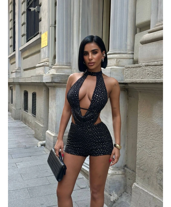 Morliva Boyundan bağlamalı Astarlı Şortlu takım