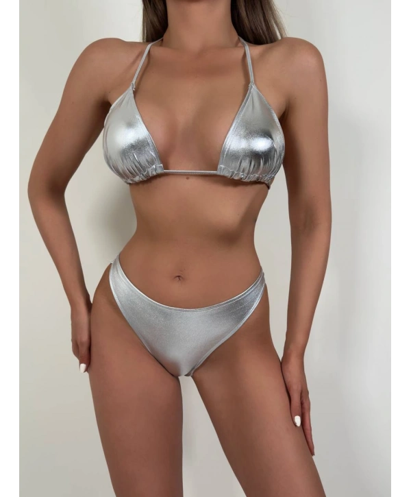 Morliva Morliva Lame üçlü takım bikini 2284