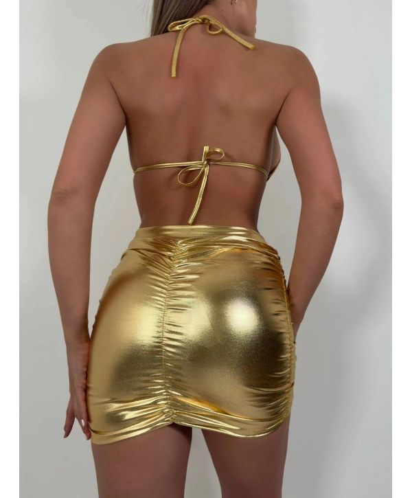 Morliva Morliva Lame üçlü takım bikini 2284