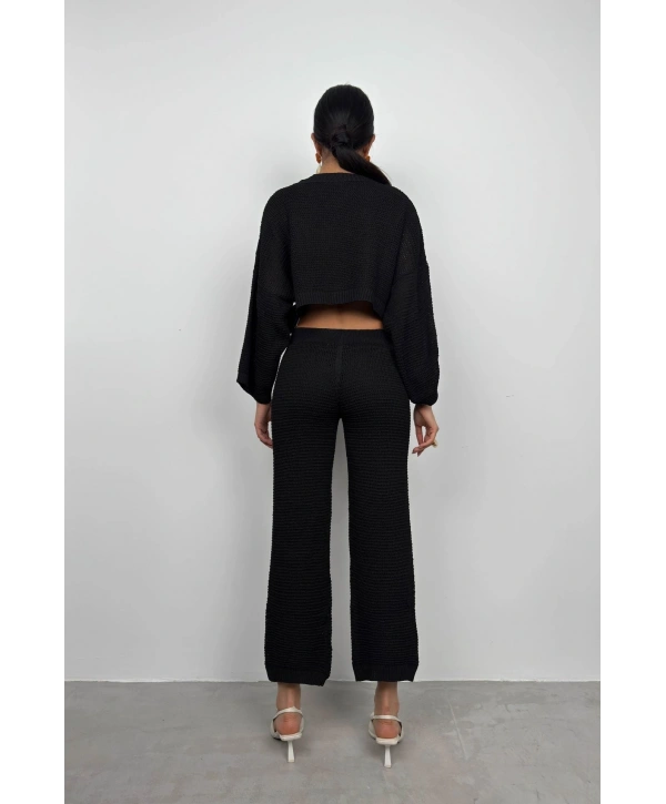 Morliva Oversize Triko Bluz Pantolon Takım
