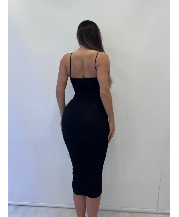 Morliva sandy kumaş full likra kalem elbise 2154