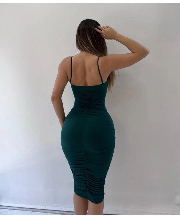 Morliva sandy kumaş full likra kalem elbise 2154