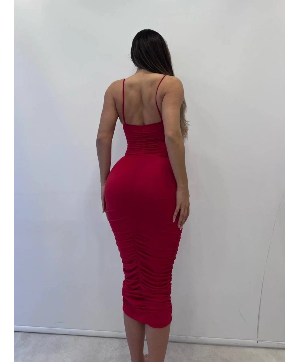 Morliva sandy kumaş full likra kalem elbise 2154