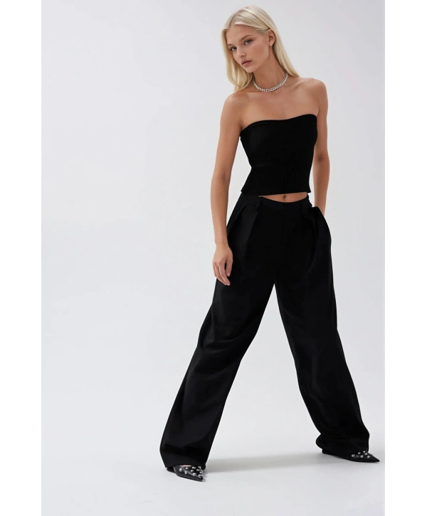 Morliva Straplez Dokulu Crop