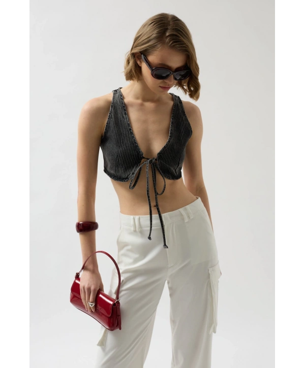 Morliva Yelek Form Denim Bra