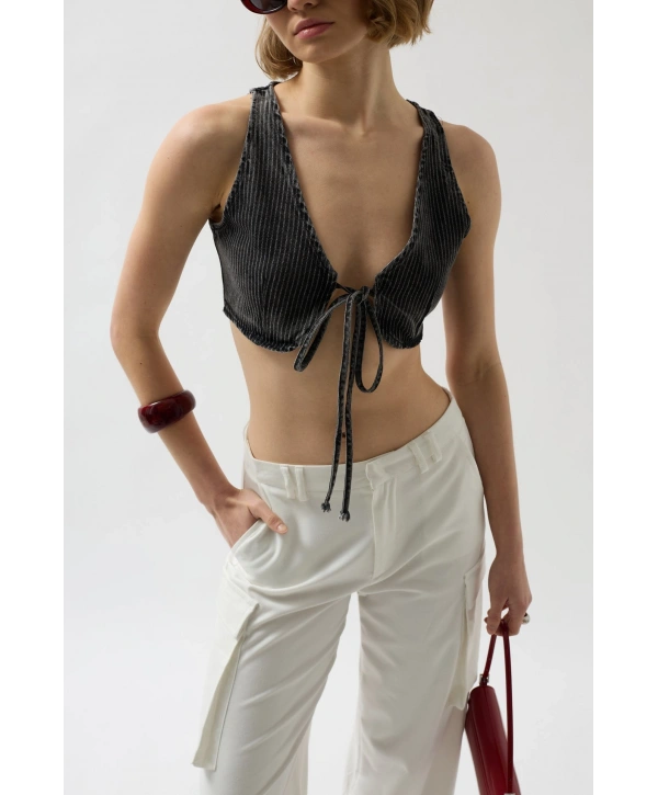 Morliva Yelek Form Denim Bra