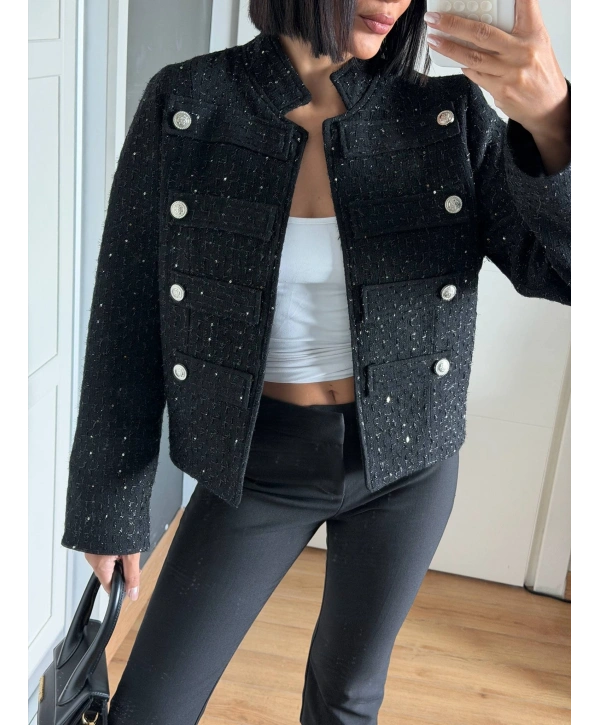 Morliva Yeni Sezon Pullu Chanel Model Ceket