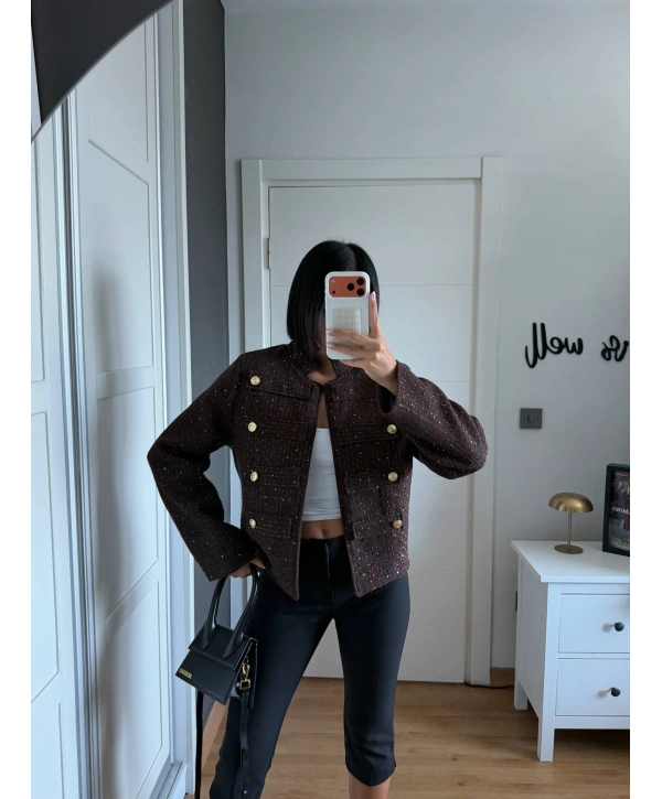 Morliva Yeni Sezon Pullu Chanel Model Ceket
