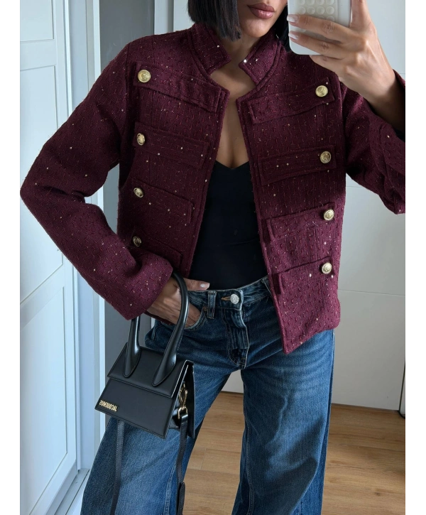 Morliva Yeni Sezon Pullu Chanel Model Ceket