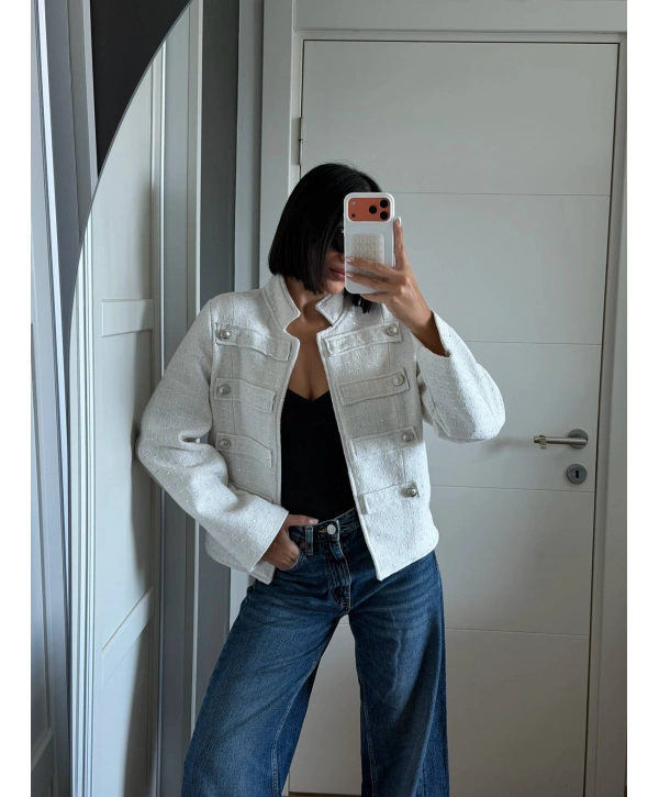Morliva Yeni Sezon Pullu Chanel Model Ceket