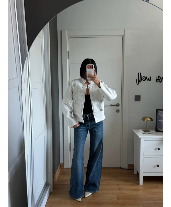 Morliva Yeni Sezon Pullu Chanel Model Ceket