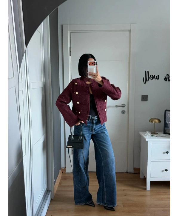 Morliva Yeni Sezon Pullu Chanel Model Ceket
