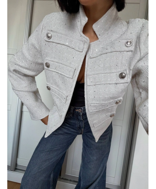 Morliva Yeni Sezon Pullu Chanel Model Ceket