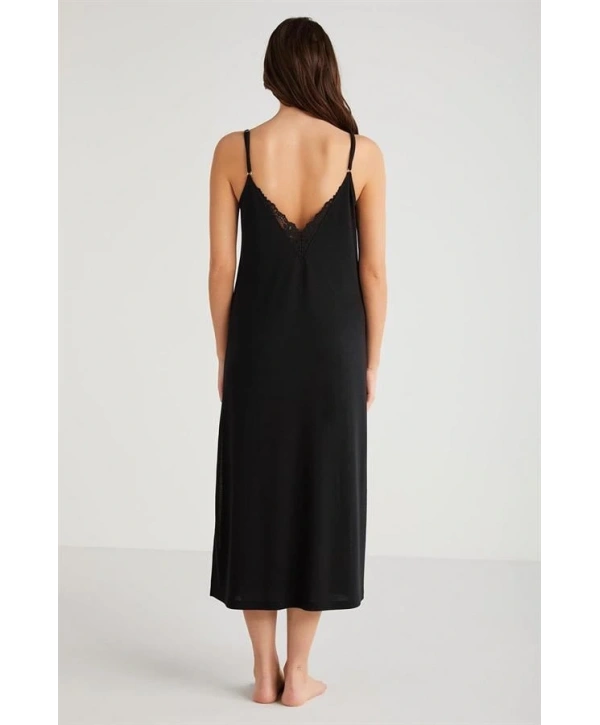 Penye Mood %100  Viskon Çiçek Desen 2li Sabahlık Gecelik Takımı