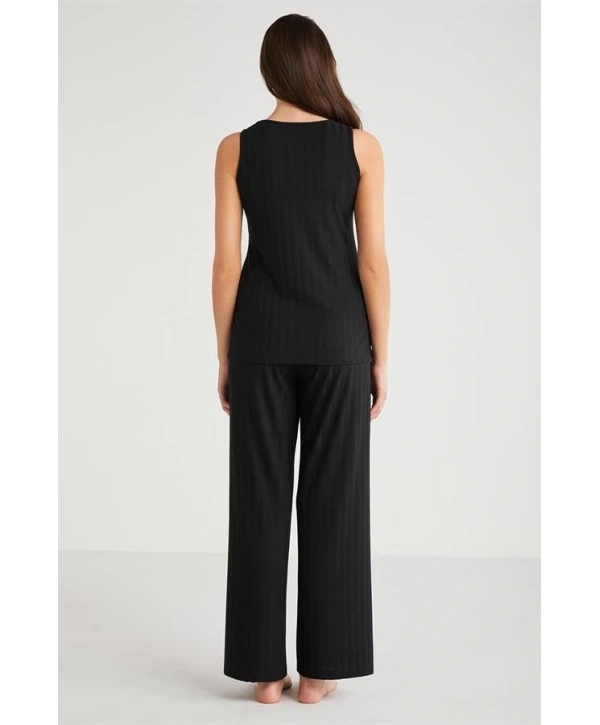 Penye Mood 3lü Kısa Kol Sabahlık Pijama Takımı