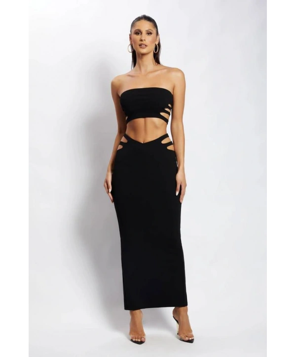 Siyah Yırtmaçlı İkili Takım