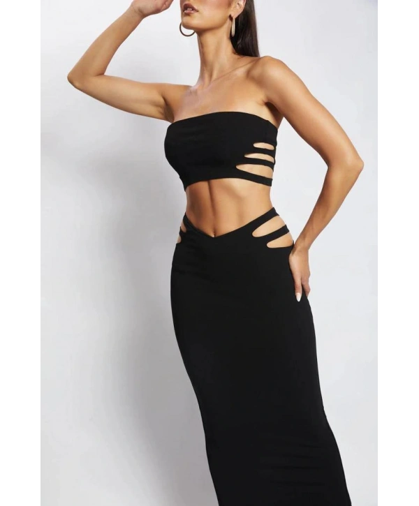 Siyah Yırtmaçlı İkili Takım