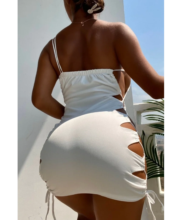 Yanları Açık Fantezi Mini Elbise