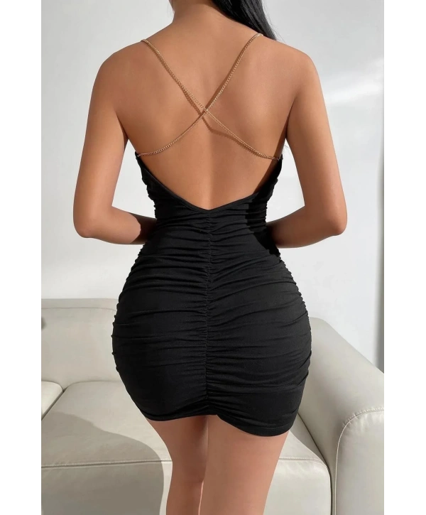 Zincirli Mini Elbise