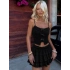 ALYA KURDELE DETAY TAKIM SİYAH