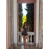 MARİSA CORSET BASKILI ELBİSE SİYAH
