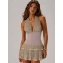 Morliva Anouk Ruffle Mini Elbise Bej