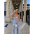 SUZETTE TÜL UZUN ELBİSE LİLA