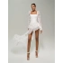 VALERİA DANTEL BODYSUİTLİ ELBİSE BEYAZ