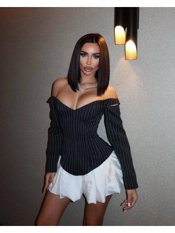 Büstiyer ve Jessica Kumaşlı Balon Etek Takımı