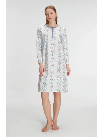 Anıl Pamuklu Uzun Kollu Gecelik