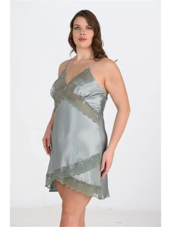 Morliva  Büyük Beden Yeşil Gecelik 2113