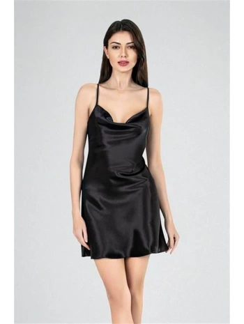 Morliva   Kısa Gecelik Degaje Siyah 7740