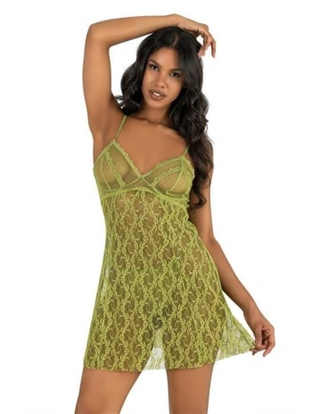 Morliva  Su Yeşili Kısa Tül Gecelik 4222