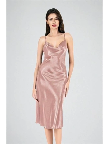 Morliva Uzun Gecelik Degaje Vizon