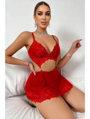 Kırmızı Valentines Tasarım Gecelik 18511