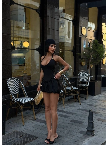 Morliva Aksesuarlı Mini Boy Elbise 1113
