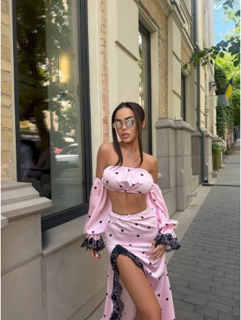 Morliva Allure Saten Takım Pembe