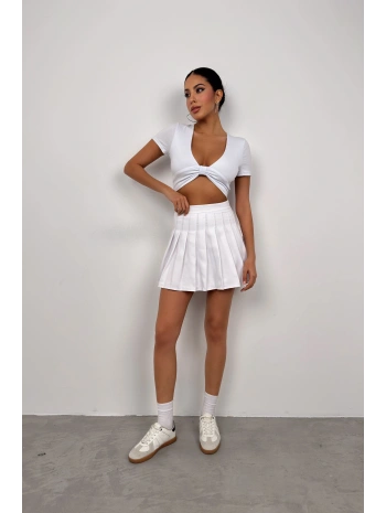 Morliva Büzgü Detay Crop Bluz