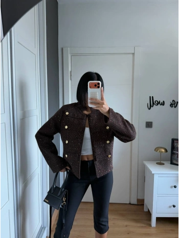 Morliva Yeni Sezon Pullu Chanel Model Ceket