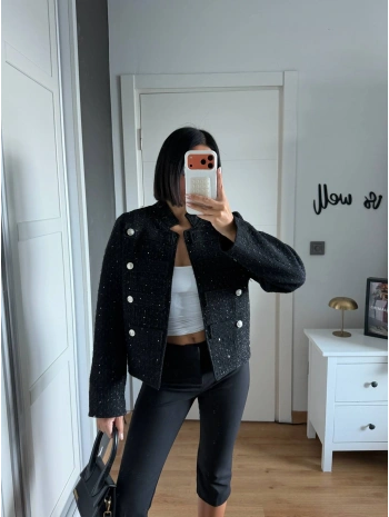 Morliva Yeni Sezon Pullu Chanel Model Ceket