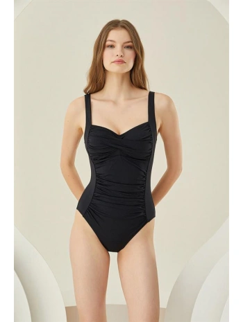 Morliva Özel Tasarım Şık Toparlayıcı Büzgülü Mayo