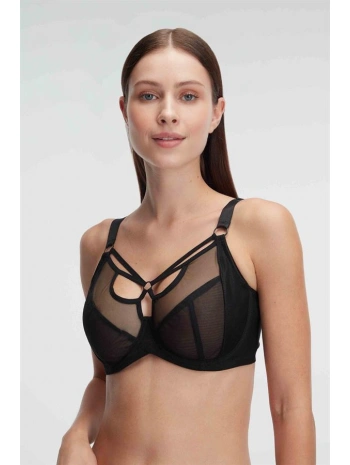 Morliva  Tüllü Balenli Desteksiz Dolgusuz Yaka Detaylı Toparlayıcı Küçültücü Sütyen