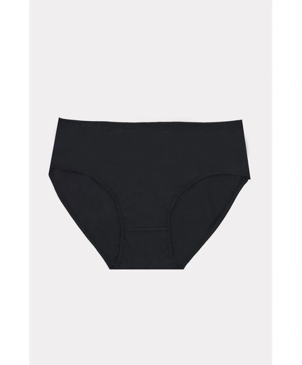 Morliva  Büyük Beden Pamuklu Siyah Beyaz Ten Rengi 3lü Külot