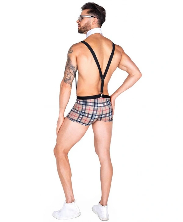 Morliva Ekose Desenli Boxerlı Fantezi Erkek Kostüm