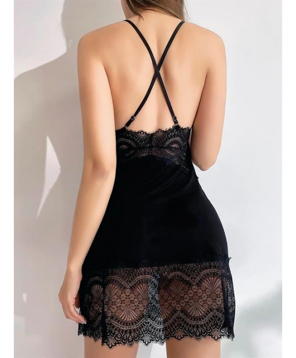 Morliva Eteği Dantel Fantezi Gecelik