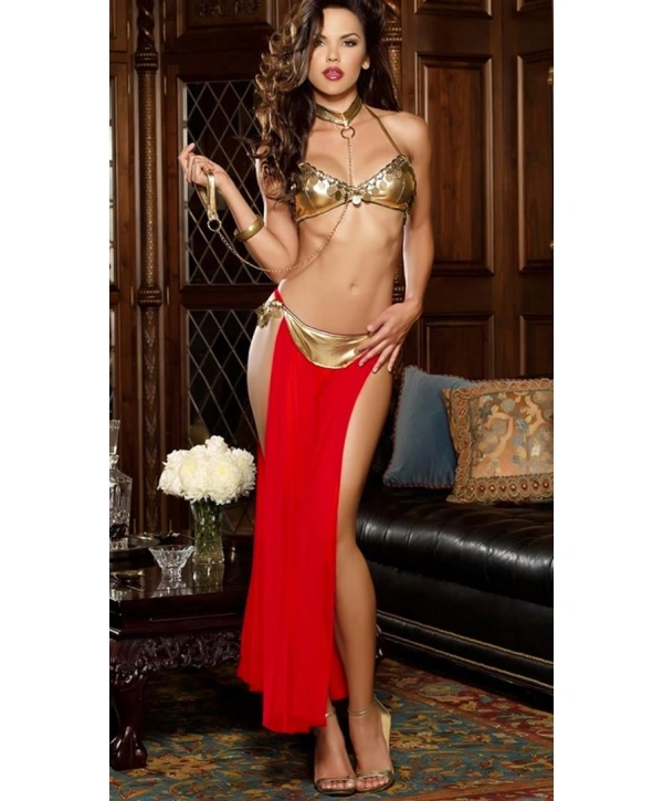 Fantezi Kırmızı Dansöz Kostümü