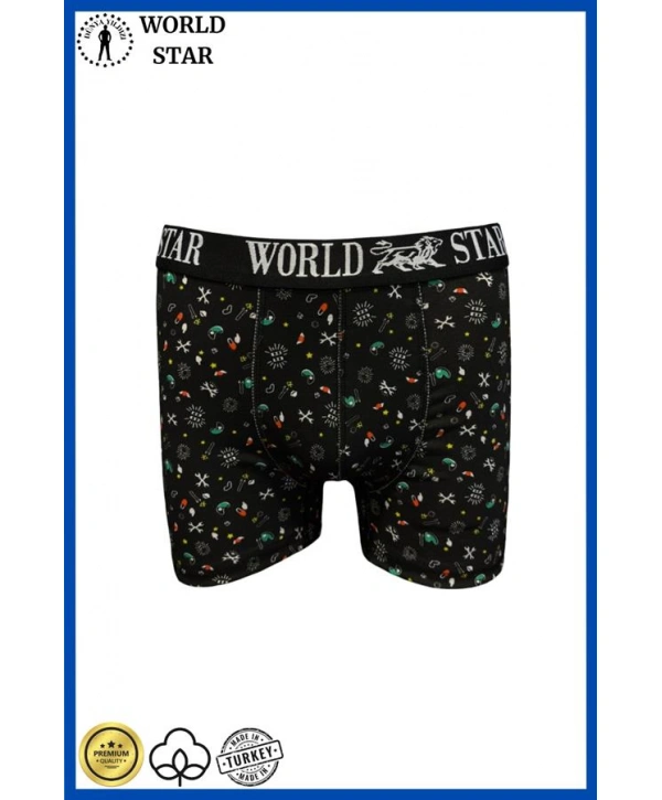 Morliva  Likralı Pamuklu Renkli Erkek Boxer