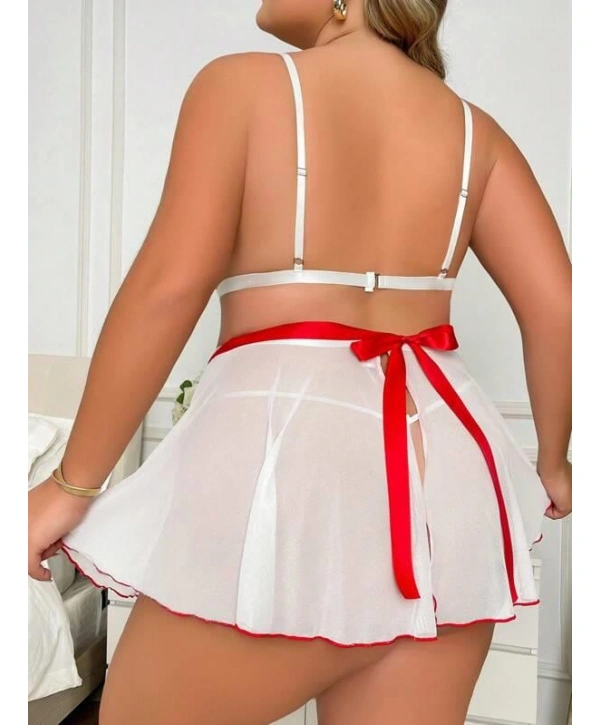 Morliva Özel Tasarım Büyük Beden Fantezi Hemşire Kostümü