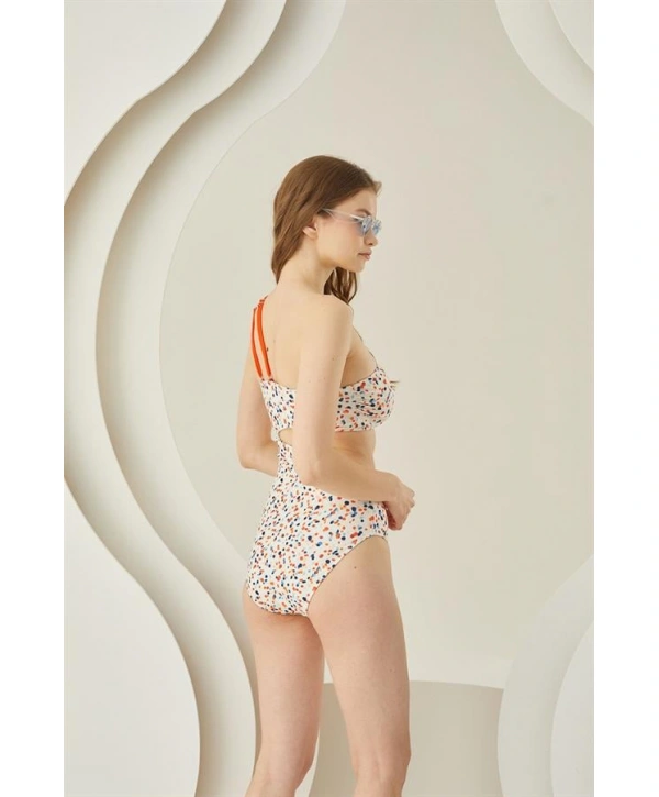 Morliva Puantiyeli Şık Desenli Mayokini