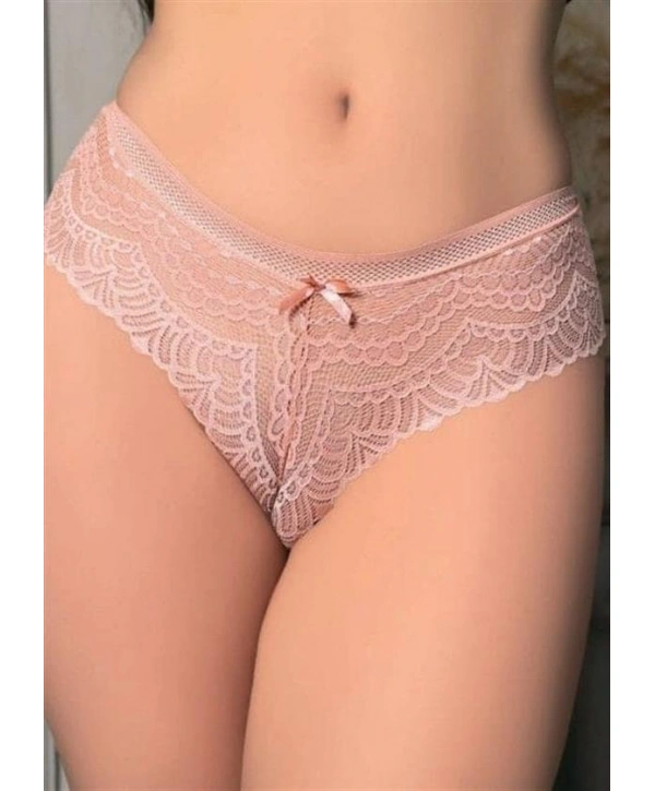 Morliva Pudra Dantelli Desenli Fantezi Külot